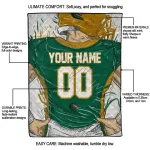 custom uab blazers player sketch green gray quilt blanket best selling