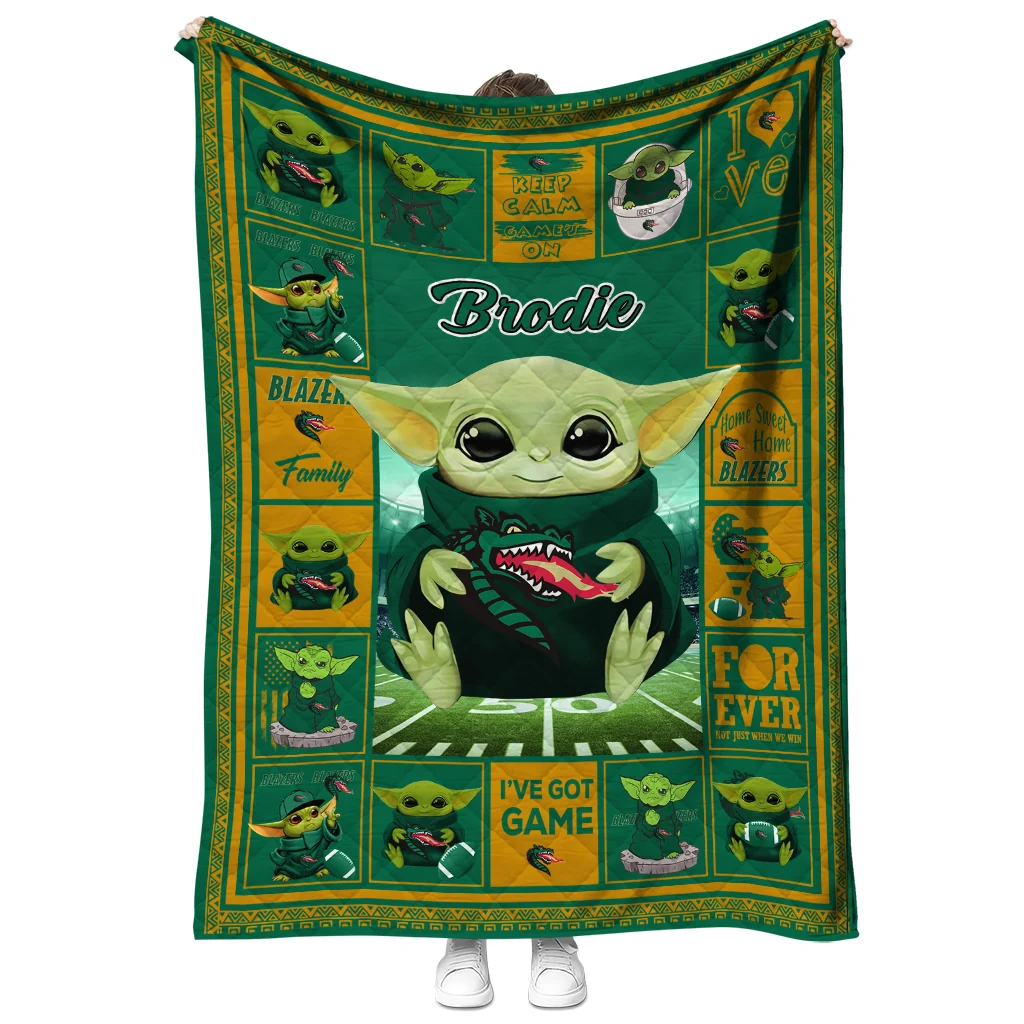 custom uab blazers yody baby pattern green quilt blanket fashion forward
