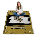 custom ucf knights grunge patch gold white quilt blanket best selling