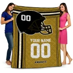 custom ucf knights helmet theme gold quilt blanket best selling