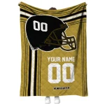 custom ucf knights helmet theme gold quilt blanket best selling