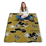 custom ucf knights mickey football gold quilt blanket best selling