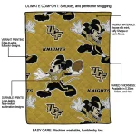 custom ucf knights mickey football gold quilt blanket best selling