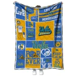 custom ucla bruins helmet passion blue quilt blanket best selling