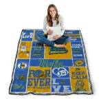 custom ucla bruins helmet passion blue quilt blanket best selling