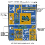 custom ucla bruins helmet passion blue quilt blanket best selling