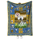custom ucla bruins snoopy coach blue quilt blanket best selling