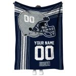 custom uconn huskies helmet theme blue quilt blanket best selling