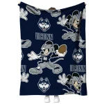 custom uconn huskies mickey football blue quilt blanket best selling