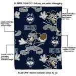 custom uconn huskies mickey football blue quilt blanket best selling