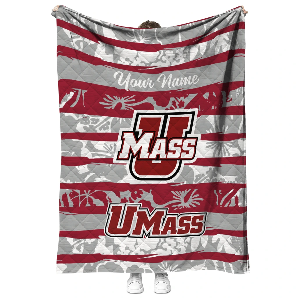 custom umass minutemen layered florals red white quilt blanket fashion forward custom umass minutemen layered florals red white quilt blanket fashion forward