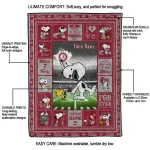 custom umass minutemen snoopy coach red quilt blanket best selling