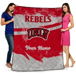 custom unlv rebels brushstroke layers red quilt blanket best selling