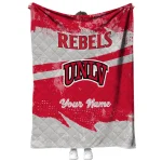 custom unlv rebels brushstroke layers red quilt blanket best selling