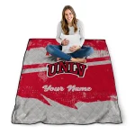 custom unlv rebels brushstroke layers red quilt blanket best selling