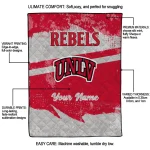 custom unlv rebels brushstroke layers red quilt blanket best selling