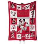 custom unlv rebels mickey crimson red white quilt blanket best selling