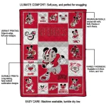 custom unlv rebels mickey crimson red white quilt blanket best selling