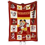 custom usc trojans mickey crimson red white quilt blanket best selling