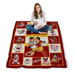 custom usc trojans mickey crimson red white quilt blanket best selling