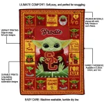 custom usc trojans yody baby pattern red quilt blanket best selling