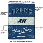 custom utah jazz helmet fan navy white quilt blanket best selling