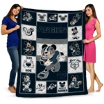 custom utah state aggies mickey crimson navy white quilt blanket best selling