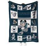 custom utah state aggies mickey crimson navy white quilt blanket best selling