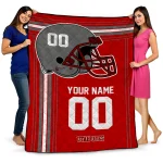 custom utah utes helmet theme red quilt blanket best selling