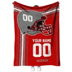 custom utah utes helmet theme red quilt blanket best selling