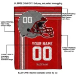 custom utah utes helmet theme red quilt blanket best selling