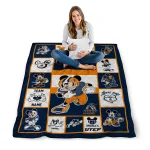 custom utep miners mickey crimson blue white quilt blanket best selling