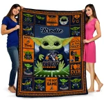 custom utep miners yody baby pattern blue quilt blanket best selling