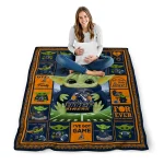 custom utep miners yody baby pattern blue quilt blanket best selling