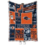 custom utsa roadrunners helmet passion orange quilt blanket best selling