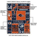 custom utsa roadrunners helmet passion orange quilt blanket best selling