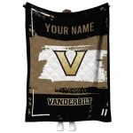 custom vanderbilt commodores grunge patch black white quilt blanket best selling