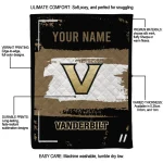 custom vanderbilt commodores grunge patch black white quilt blanket best selling