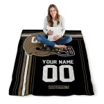 custom vanderbilt commodores helmet theme black quilt blanket best selling