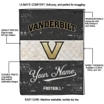custom vanderbilt commodores hibiscus burst black white quilt blanket best selling