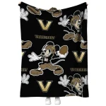 custom vanderbilt commodores mickey football black quilt blanket best selling