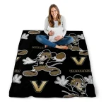 custom vanderbilt commodores mickey football black quilt blanket best selling