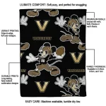 custom vanderbilt commodores mickey football black quilt blanket best selling