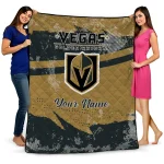 custom vegas golden knights brushstroke layers tan quilt blanket best selling