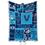 custom villanova wildcats helmet passion navy quilt blanket best selling