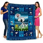 custom villanova wildcats snoopy coach navy quilt blanket best selling
