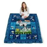 custom villanova wildcats snoopy coach navy quilt blanket best selling