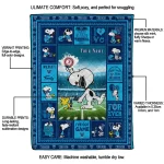 custom villanova wildcats snoopy coach navy quilt blanket best selling