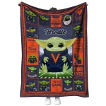 custom virginia cavaliers yody baby pattern blue quilt blanket best selling