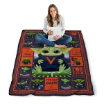 custom virginia cavaliers yody baby pattern blue quilt blanket best selling